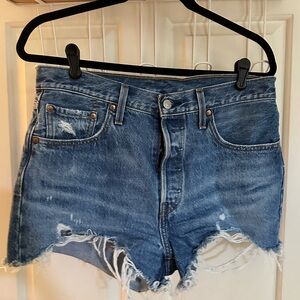 Levi’s 501 Original Fit High Rise Denim Jean Shorts - 29